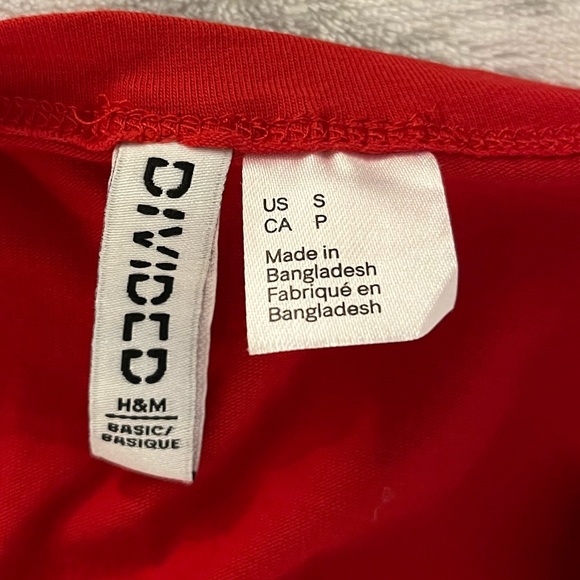 Cropped Tube top, Red, From H&M, size S - Picture 3 of 3